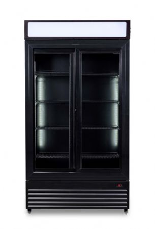 Armoire à Boissons 2 portes vitrées coulissantes Noire 780 litres positive - Combisteel - 7455.1398
