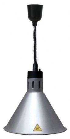 Lampe chauffante professionnelle argentée 0,25 kW avec cordon réglable - Combisteel - 7455.1817 Lampe chauffante professionnelle argentée 0,25 kW avec cordon réglable - Combisteel - 7455.1817