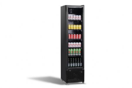Armoire réfrigérée professionnelle Noire 1 porte vitrée  217 L - Combisteel - 7455.1914