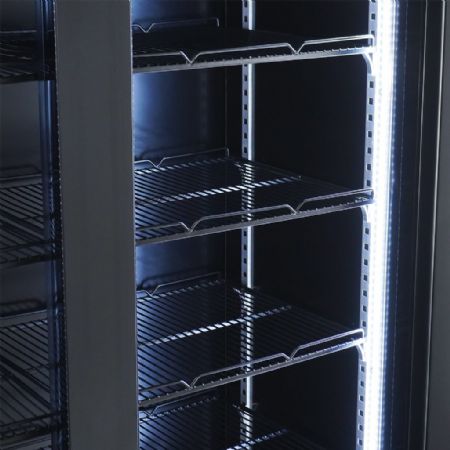 Armoire réfrigérée 2 portes vitrées noire 850 L - Combisteel - 7455.1918