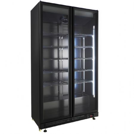 Armoire réfrigérée 2 portes vitrées noire 850 L - Combisteel - 7455.1918 Armoire réfrigérée 2 portes vitrées noire 850 L - Combisteel - 7455.1918
