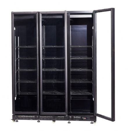 Armoire réfrigérée 3 portes vitrées noire 1200 L - Combisteel - 7455.1920