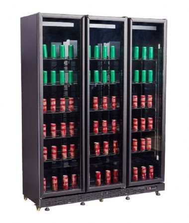 Armoire réfrigérée 3 portes vitrées noire 1200 L - Combisteel - 7455.1920