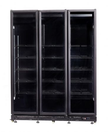 Armoire réfrigérée 3 portes vitrées noire 1200 litres - Combisteel - 7455.1925