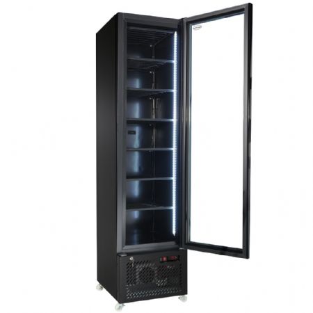 Armoire réfrigérée négative 1 porte vitrée noire 208 L - Combisteel - 7455.1930