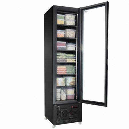 Armoire réfrigérée négative 1 porte vitrée noire 208 L - Combisteel - 7455.1930