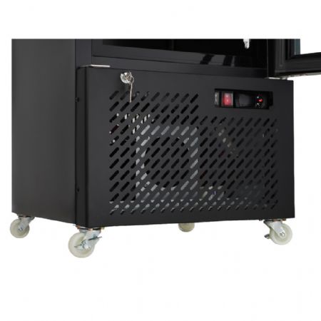 Armoire réfrigérée négative 1 porte vitrée noire 208 L - Combisteel - 7455.1930