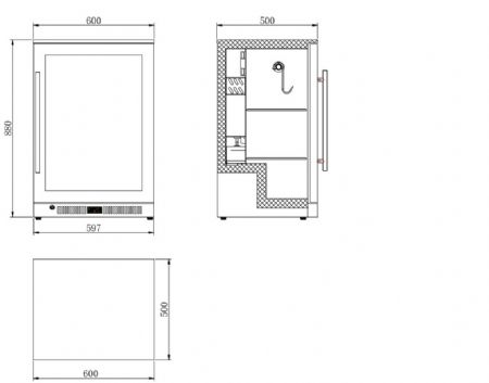 Armoire de maturation de la viande 138 litres - Combisteel - 7455.1950