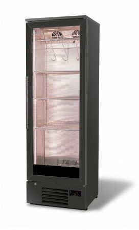 Armoire de maturation de viande noire 1 porte vitre 293 litres