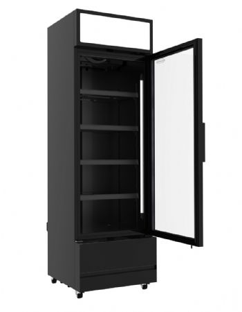 Armoire à boissons 1 porte vitrée noire 360 L positive - Combisteel - 7455.2104