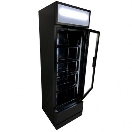 Armoire à boissons 1 porte vitrée noire 360 L positive - Combisteel - 7455.2104