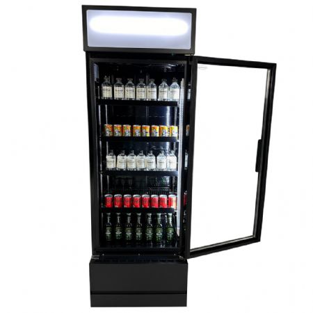 Armoire à boissons 1 porte vitrée noire 360 L positive - Combisteel - 7455.2104