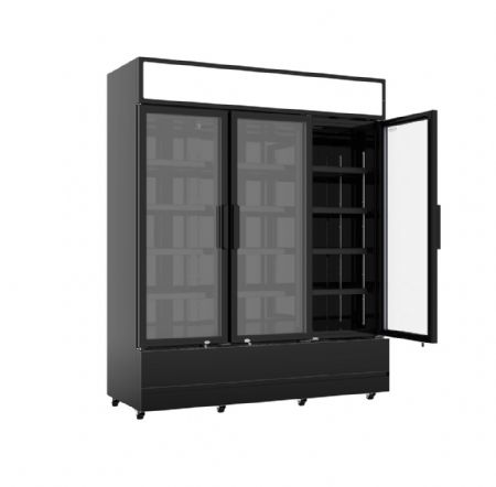 Armoire réfrigérée 3 portes vitrées noire 1065 L - Combisteel - 7455.2115