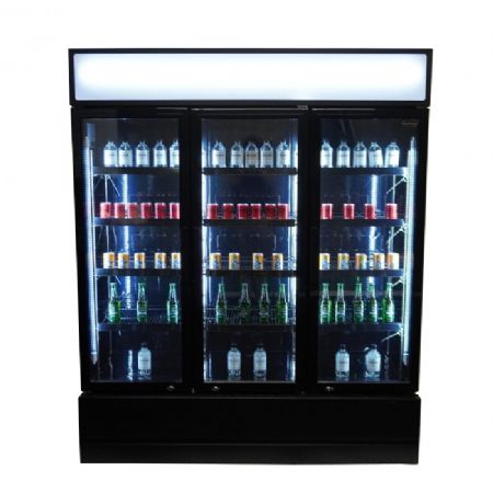 Armoire réfrigérée 3 portes vitrées noire 1065 L - Combisteel - 7455.2115