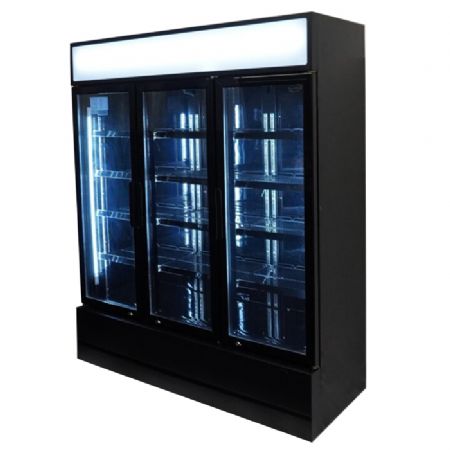 Armoire réfrigérée 3 portes vitrées noire 1065 L - Combisteel - 7455.2115