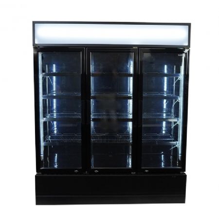 Armoire réfrigérée 3 portes vitrées noire 1065 L - Combisteel - 7455.2115