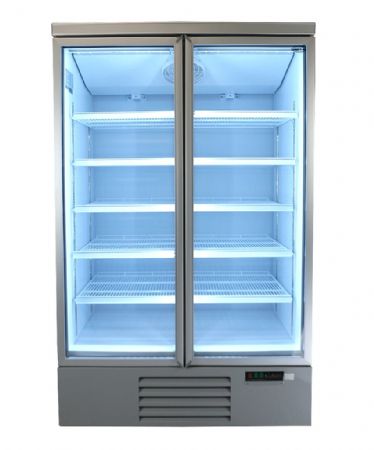 Vitrine murale de supermarché blanche 2 portes vitrées positive 1253 mm - Combisteel - 7455.2200
