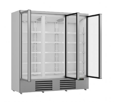 Vitrine murale de supermarché blanche 3 portes vitrées positive 1880 mm - Combisteel - 7455.2205