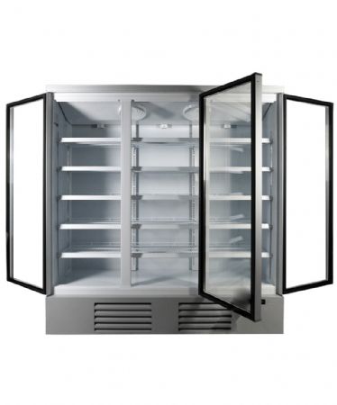 Vitrine murale de supermarché blanche 3 portes vitrées positive 1880 mm - Combisteel - 7455.2205
