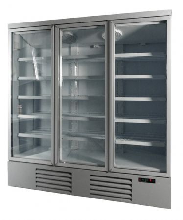 Vitrine murale de supermarché blanche 3 portes vitrées positive 1880 mm - Combisteel - 7455.2205
