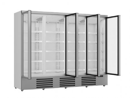 Vitrine murale de supermarché blanche 4 portes vitrées positive 2508 mm - Combisteel - 7455.2210