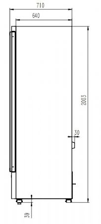 Vitrine murale négative blanche 3 portes vitrées 1880 mm - Combisteel - 7455.2220