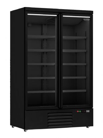 Rfrigrateur 2 portes vitres noir - 1253x710x1997