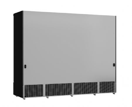 Vitrine murale de supermarché noire 4 portes vitrées positive 2508 mm - Combisteel - 7455.2240