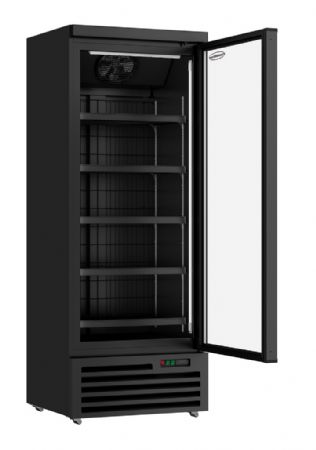 Vitrine murale négative de supermarché noire 1 porte vitrée 750 mm - Combisteel - 7455.2244