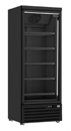 Vitrine murale négative de supermarché noire 1 porte vitrée 750 mm - Combisteel - 7455.2244