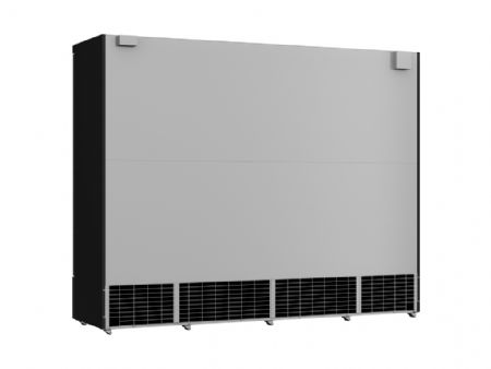 Vitrine murale négative de supermarché noire 4 portes vitrées 2550 mm - Combisteel - 7455.2252