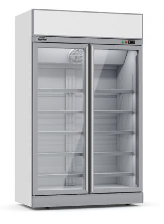 Vitrine murale négative blanche 2 portes vitrées 1253 mm - Combisteel - 7455.2420