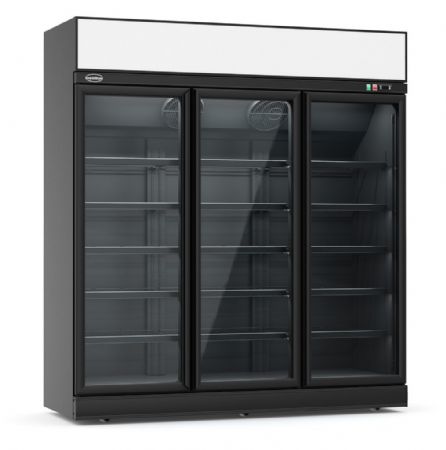 Vitrine murale négative noire 3 portes vitrées 1880 mm - Combisteel - 7455.2435