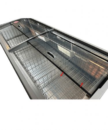 Conglateur bahut gris vitr pour supermarch 850 litres - 2100x850x870 mm
