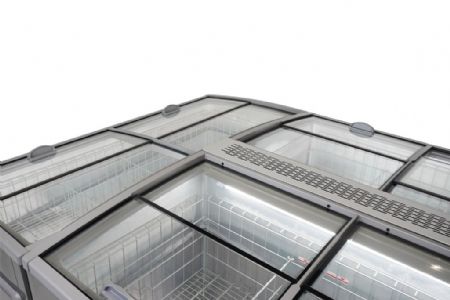 Congélateur horizontal supermarché 850 L avec couvercles coulissants - Combisteel - 7455.2670