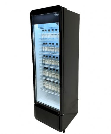 Armoire à boissons 1 porte vitrée noire 258 L positive - Combisteel - 7455.3125