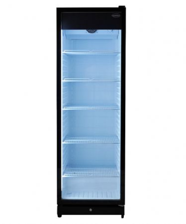 Armoire à Boissons 1 porte vitrée Noire 354 L positive - Combisteel - 7455.3130