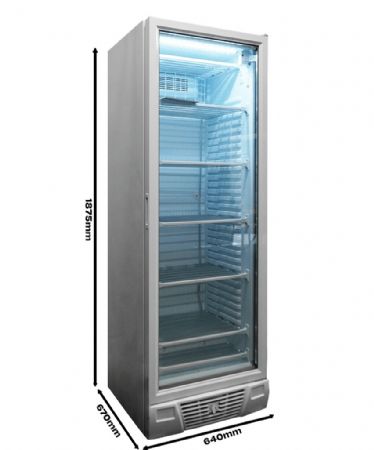 Vitrine murale négative de supermarché blanche 1 porte vitrée 640 mm - Combisteel - 7464.0062