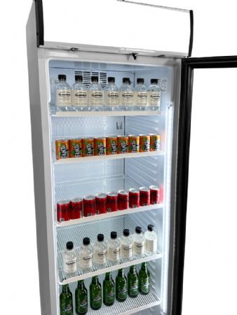 Armoire à Boissons 1 porte vitrée Blanche 382 L positive - Combisteel - 7464.0085