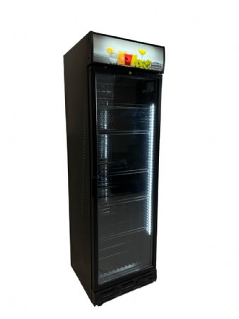Armoire à boissons 1 porte vitrée noire 382 L positive - Combisteel - 7464.0090