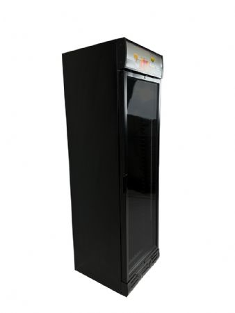 Armoire à boissons 1 porte vitrée noire 382 L positive - Combisteel - 7464.0090
