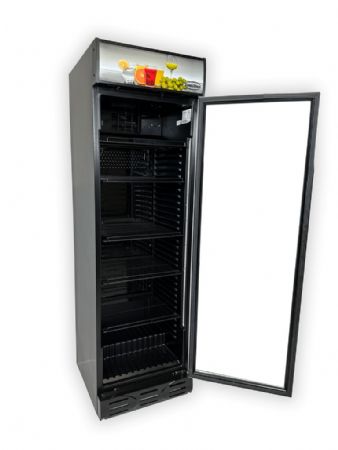 Armoire à boissons 1 porte vitrée noire 382 L positive - Combisteel - 7464.0090