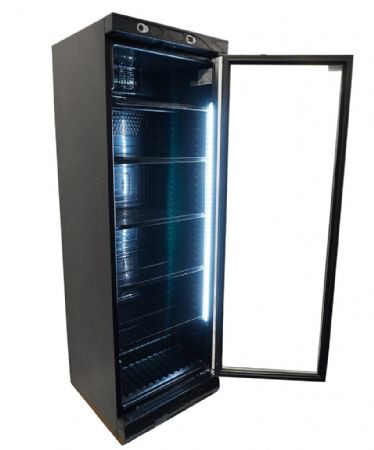 Armoire à Boissons 1 porte vitrée Noire 382 L positive - Combisteel - 7464.0094