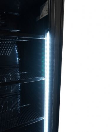 Armoire à Boissons 1 porte vitrée Noire 382 L positive - Combisteel - 7464.0094