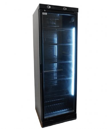 Armoire à Boissons 1 porte vitrée Noire 382 L positive - Combisteel - 7464.0094