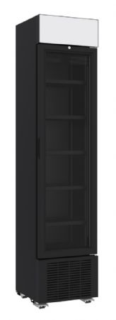 Armoire à boissons 1 porte vitrée noire 232 L positive - Combisteel - 7464.0200