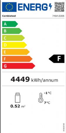 Vitrine libre service Noire 274 L positive 655 mm - Combisteel - 7464.0305