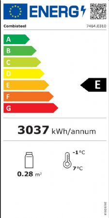 Vitrine libre service noire 110 L positive 655 mm - Combisteel - 7464.0310