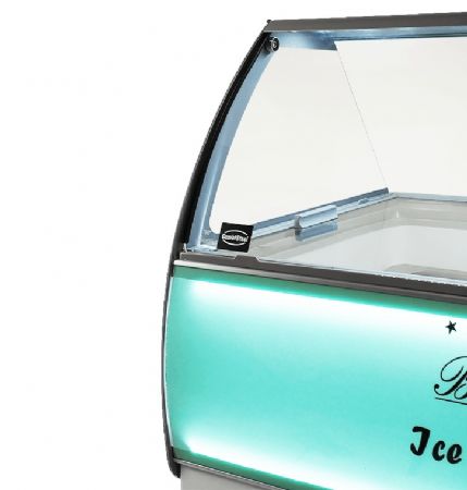 Vitrine réfrigérée de glacier 354 L avec 9 bacs de 5 L - Combisteel - 7472.0100