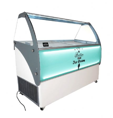 Vitrine réfrigérée de glacier 454 L avec 10 bacs de 5 L - Combisteel - 7472.0105